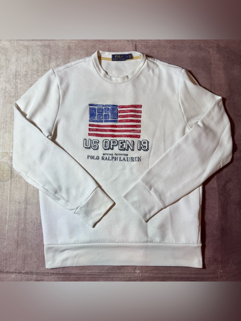Polo Ralph Lauren American Flag 2019 US Open Tennis Crewneck Sweatshirt Men’s M